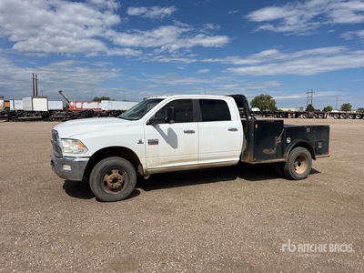 2011 Dodge 3500 4x4 Crew Cab Flatbed Truck