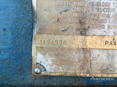 2011 Gorman-Rupp Water Pump