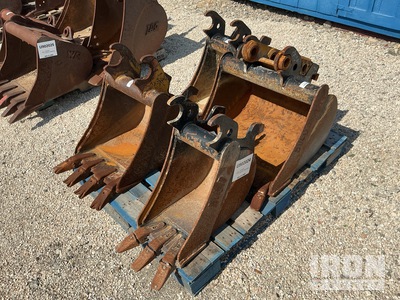 Quantity of (4) Lot of 4 Buckets 12 in Q/C Digging Graafmachine Bak - Fits Excavator