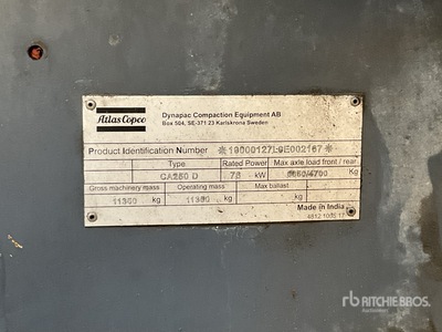 Dynapac CA250D Smooth Drum Compactor