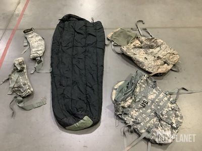 (30) Large Field Rucksacks, (35) Molded Waist Belts & (4) Sleeping Bags