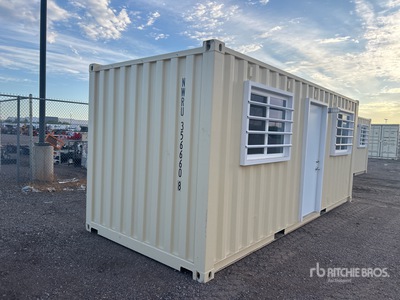2025 20 ft x 8 ft Skid-Mounted Storage Container Mobile Office (Unused)