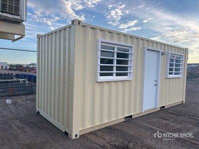 2025 20 ft x 8 ft Skid-Mounted Storage Container Mobile Office (Unused)