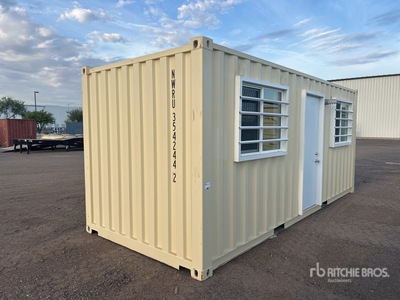2025 20 ft x 8 ft Skid-Mounted Storage Container Mobile Office (Unused)
