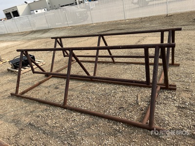 Quantity of (2) 12 ft Steel Pipe Racks