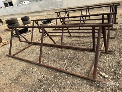 Quantity of (2) 12 ft Steel Pipe Racks