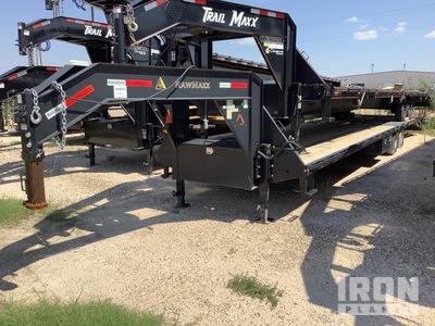 2022 Rawmaxx 40 ft T/A Gooseneck Flatbed Trailer