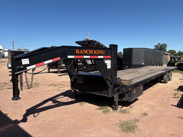 2023 Ameritrail Ranch King 36 ft T/A Gooseneck Flatbed Trailer