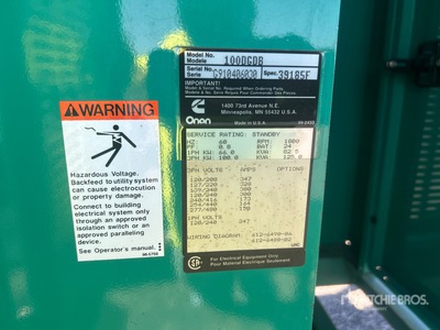 1991 Onan 100DGDB 100 kW Mobile Generator Set
