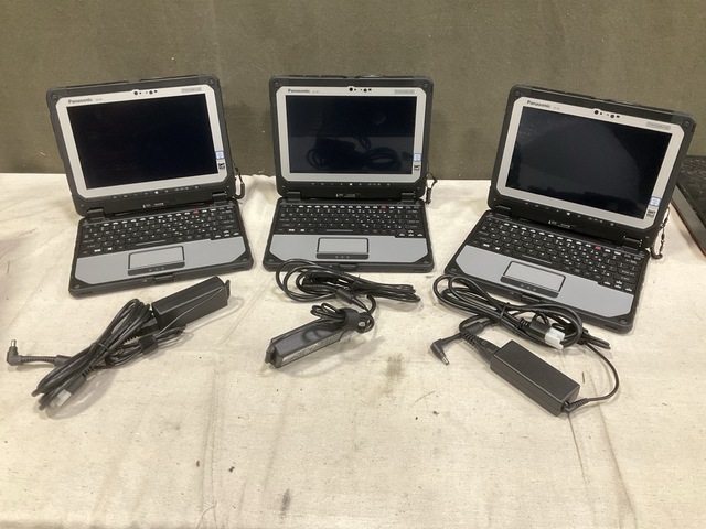 (3) New/Unused Panasonic CF-20 Toughbook Laptops