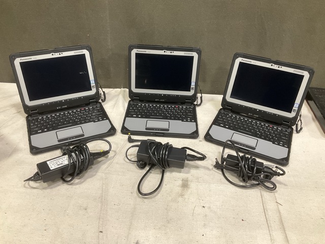 (3) New/Unused Panasonic CF-20 Toughbook Laptops
