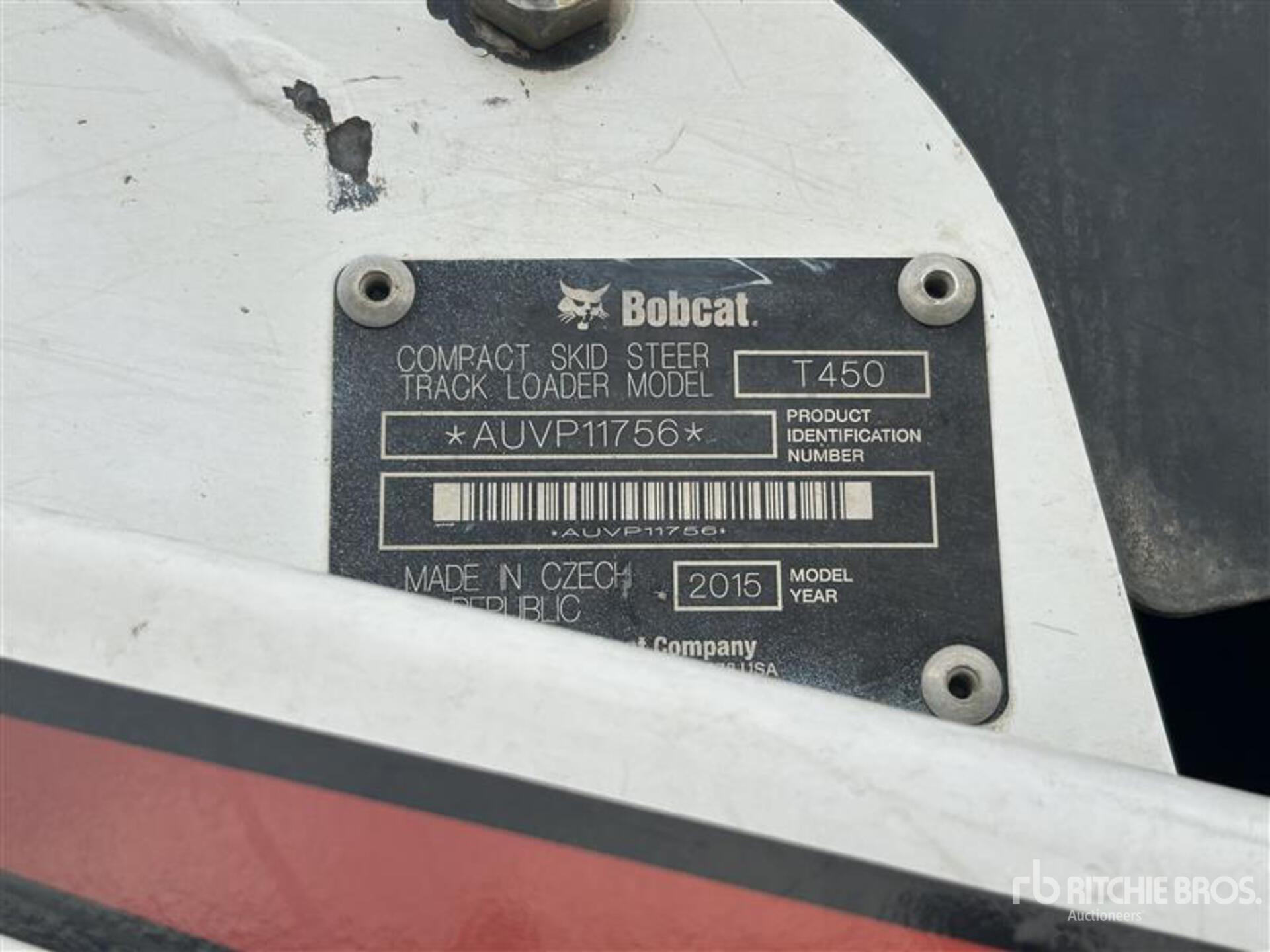 2015 Bobcat T450 Oruga cargadora compacta