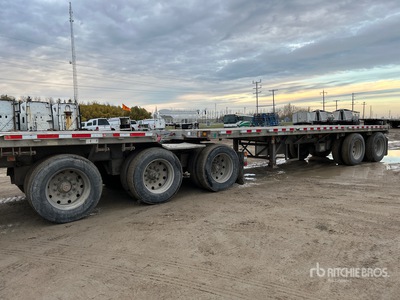 2000 Manac 28 ft T/A Super B-Train Pup Remorque à plateau