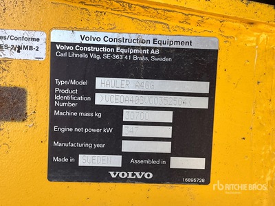 2020 Volvo A40G Articulated Dump Truck