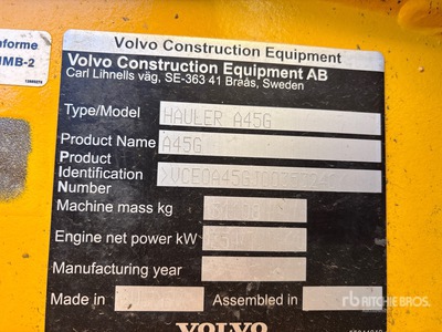 2022 Volvo A45G Articulated Dump Truck