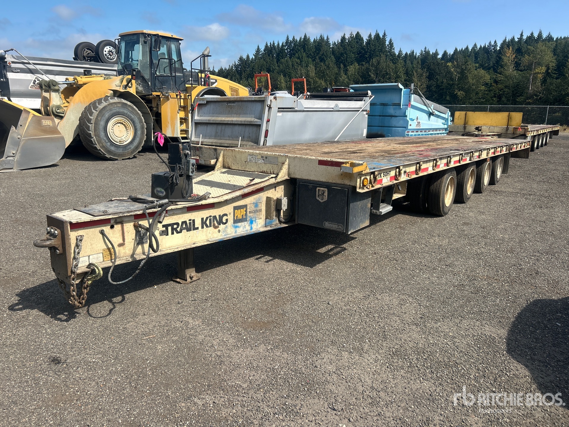 2009 Trail King TK50LH 34 ft Quad/A Equipment Trailer
