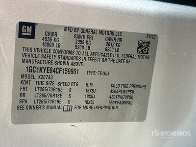 2012 Chevrolet Silverado 2500HD 4x4 Crew Cab Pickup