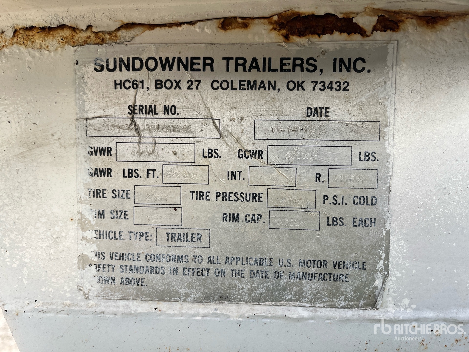 1995 Sundowner 21 ft T/A Przyczepa do bydła