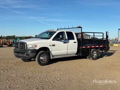 2008 Dodge Ram 3500 4x2 Crew Cab Flatbed Truck