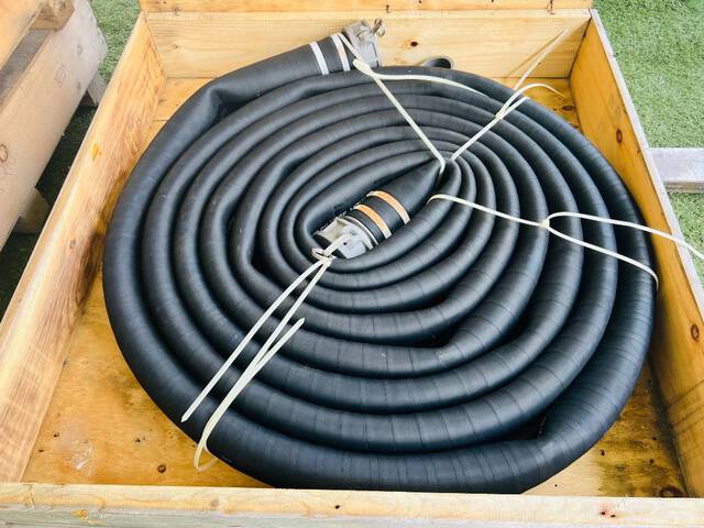 Quantity of (6) 4 in x 50 ft Semi Rigid Fuel/Water Hose w/ Camlocks