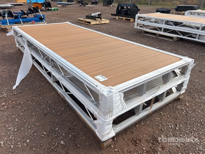 Quantity of (2) 2025 BYT BDF410 4 ft x 10 ft Aluminum Boat Dock Section Kit (Unused)