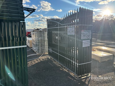 Quantity of (12) 2025 KJ K0720-6 Wrought Iron 20 ft Bi-Parting Wrought Iron Driveway Gate (Unused)