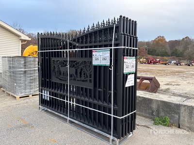 2025 KJ K0720-6 20 ft Bi-Parting Wrought Iron Cancello (Unused)