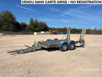 Hubiere TPG352 T/A Remorque 2 Essieux Equipment Trailer