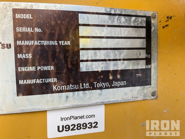 CARGADOR FRONTAL 2000 KOMATSU WA2503