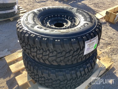 (2) Goodyear 37X12.50R16.5 LT Tires w/Wheels