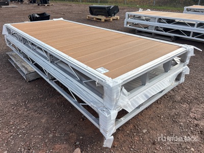 Quantity of (2) 2025 BYT BDF410 4 ft x 10 ft Aluminum Boat Dock Section Kit (Unused)
