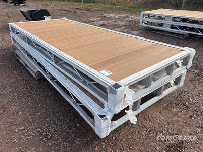 Quantity of (2) 2025 BYT BDF410 4 ft x 10 ft Aluminum Boat Dock Section Kit (Unused)
