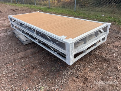 Quantity of (2) 2025 BYT BDF410 4 ft x 10 ft Aluminum Boat Dock Section Kit (Unused)