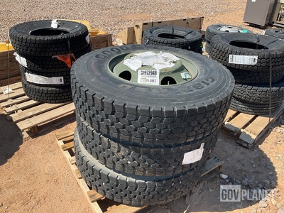 (3) Goodyear 11R22.5 Tires w/Wheels