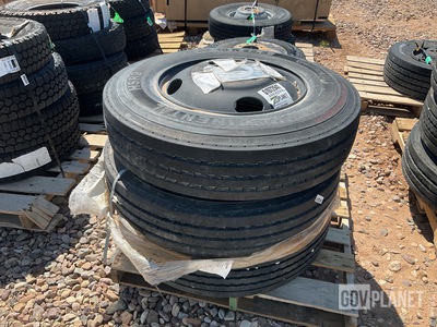 (3) Continental 10R22.5 Tires w/Wheels