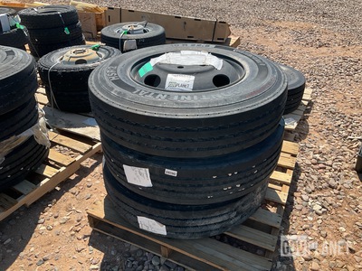 (3) Continental 10R22.5 Tires w/Wheels