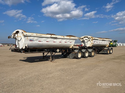2008 Midland TW3500 22 ft Super B-Train Side Dump Trailer
