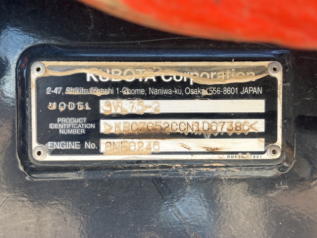 MINI CARGADOR SOBRE ORUGAS 2022 KUBOTA SVL752HFWC