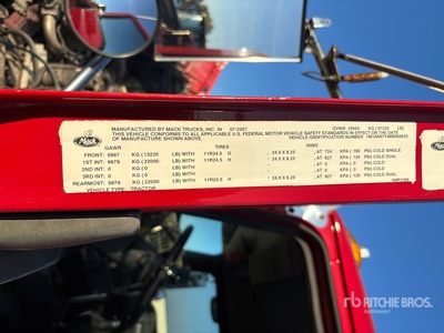2008 Mack CHU613 8x4 Tri/A Day Cab Truck Tractor