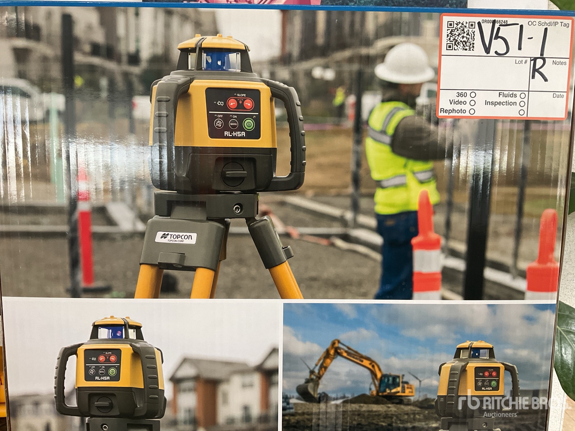 2025 Topcon RL-H5A Slope Match Self-Leveling Rotary Laser Level (Unused)