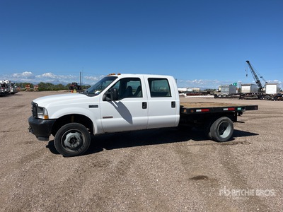 2003 Ford F-450 4x4 Crew Cab Flatbed Truck