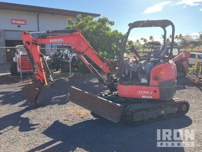 2016 Kubota E35 Compact Mini Excavadora