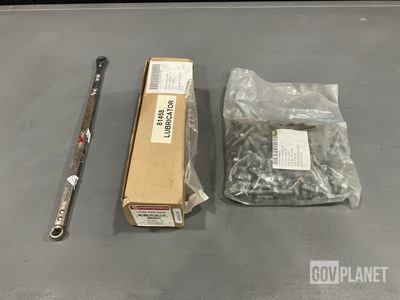 (1) Wrench Adapter, (139) Plain Studs, (7)Lubricators & Assorted Items
