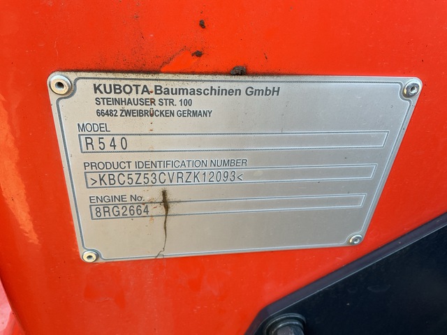 CARGADOR FRONTAL 2025 KUBOTA R540R41