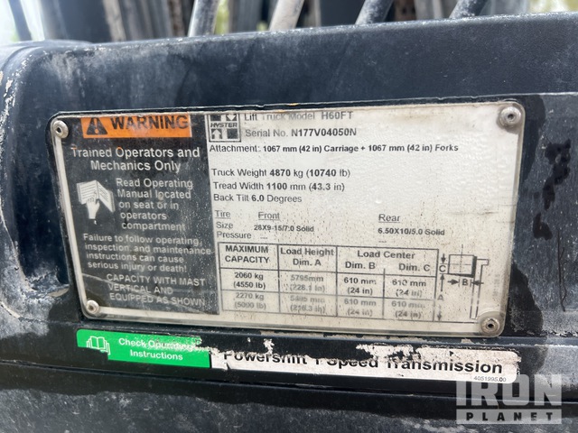 MONTACARGAS HYSTER H60FT