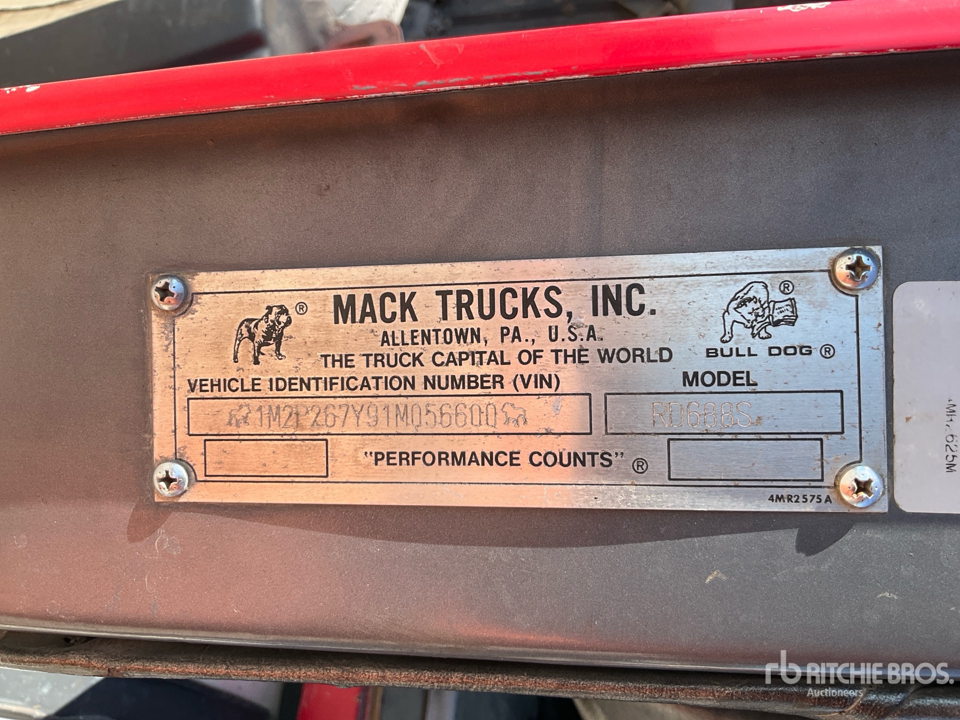 2001 Mack RD688S 6x4 T/A Day Cab Truck Tractor