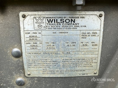 2007 Wilson DWH-550 37 ft T/A Remolque de granos
