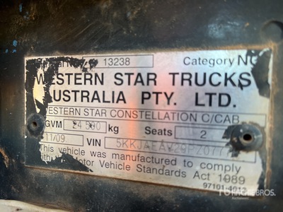 2009 Western Star 4800FX 6x4 Tracteur Routier Couchette