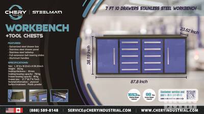 Steelman Work Bench 7FT-10D-2 Blue Clearance Divers - Acccesoires de construction (Unused)