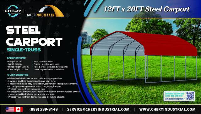 Gold Mountain M12 Metal Carport (Unused)